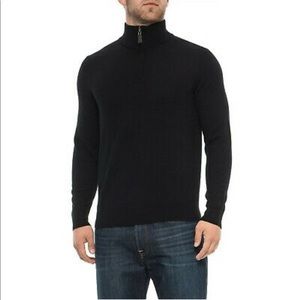 NWT Mens Tahari Grey zip up cashmere sweater